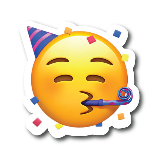 Magnet Me Up Party Hat Emoticon Funny Car Magnet, 5 Inch