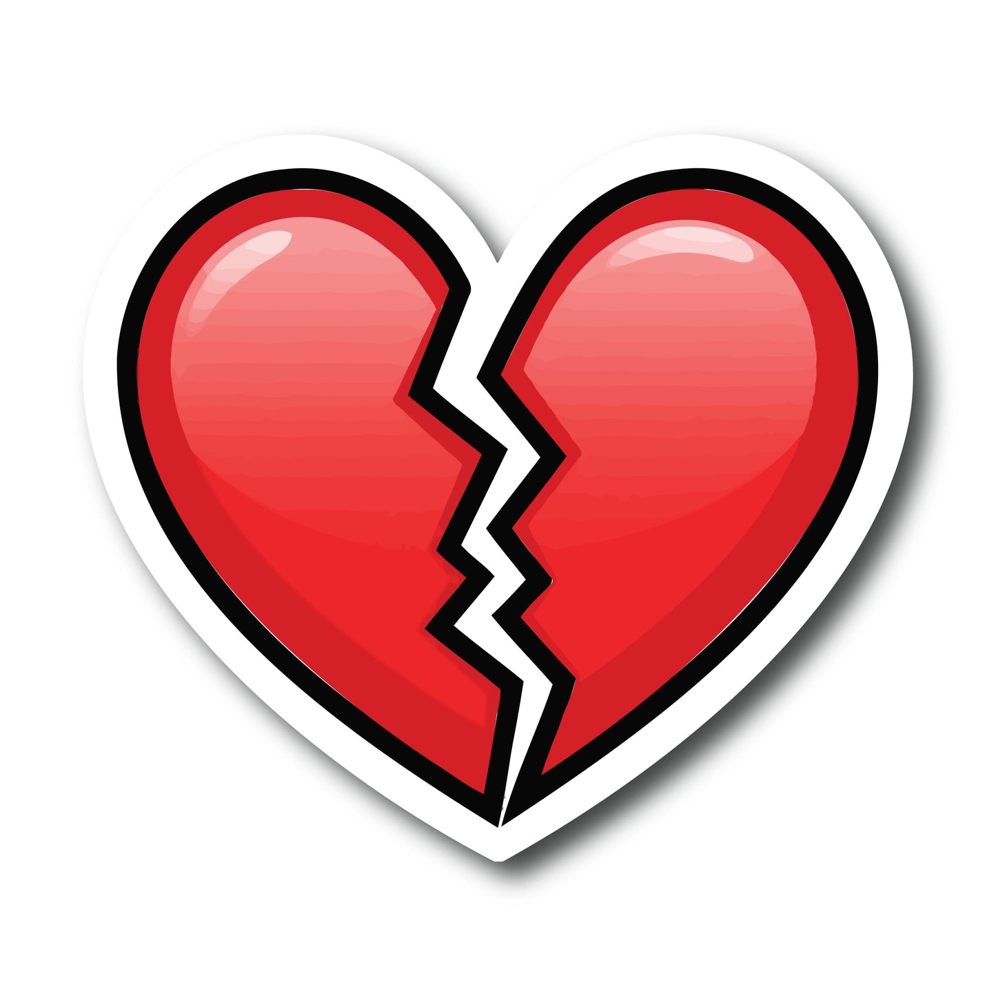 Magnet Me Up Broken Heart Emoticon Car Magnet, 5 Inch