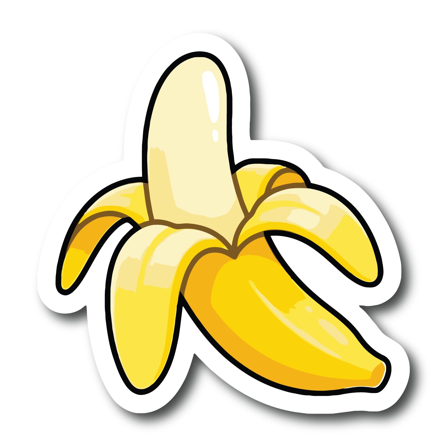 Magnet Me Up Banana Emoticon Funny Car Magnet, 5 Inch