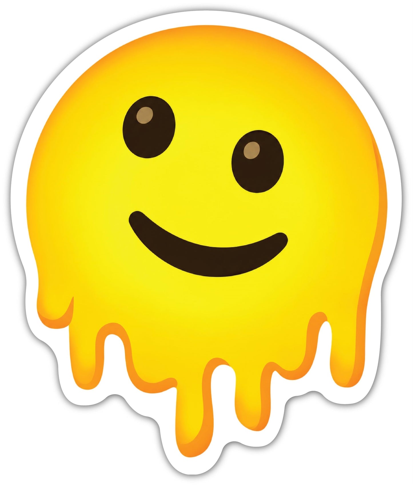 Magnet Me Up Melting Face Emoticon Funny Car Magnet, 5 Inch