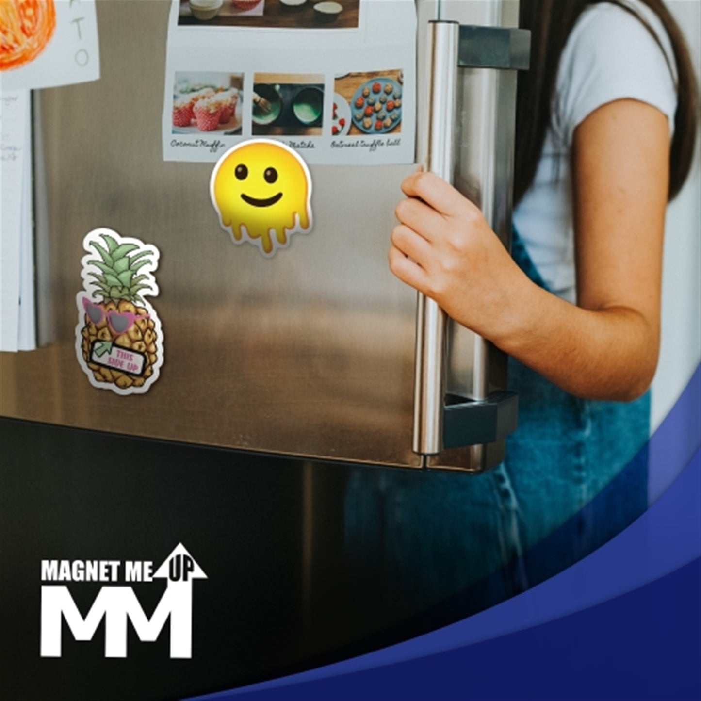 Magnet Me Up Melting Face Emoticon Funny Car Magnet, 5 Inch