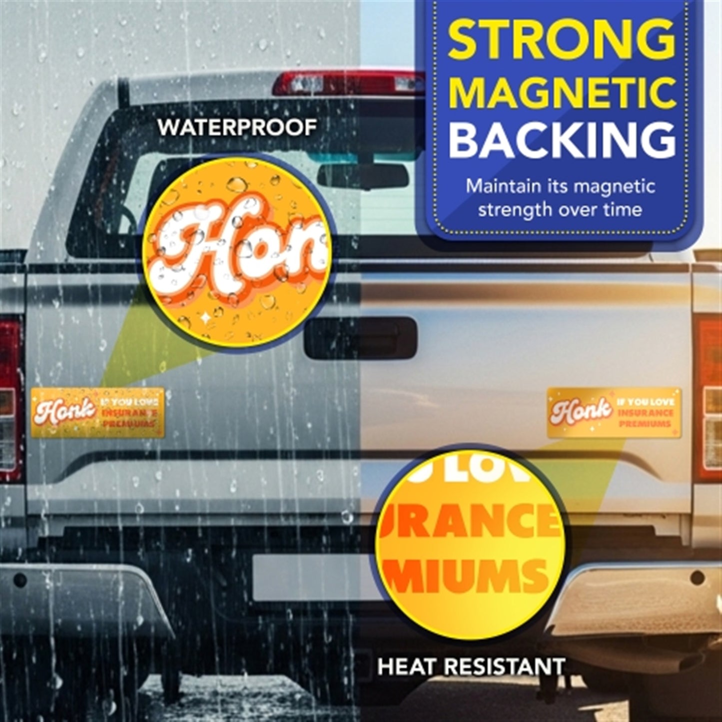 Magnet Me Up Honk If You Love Insurance Premiums Magnet, 3x8, 2 Pack