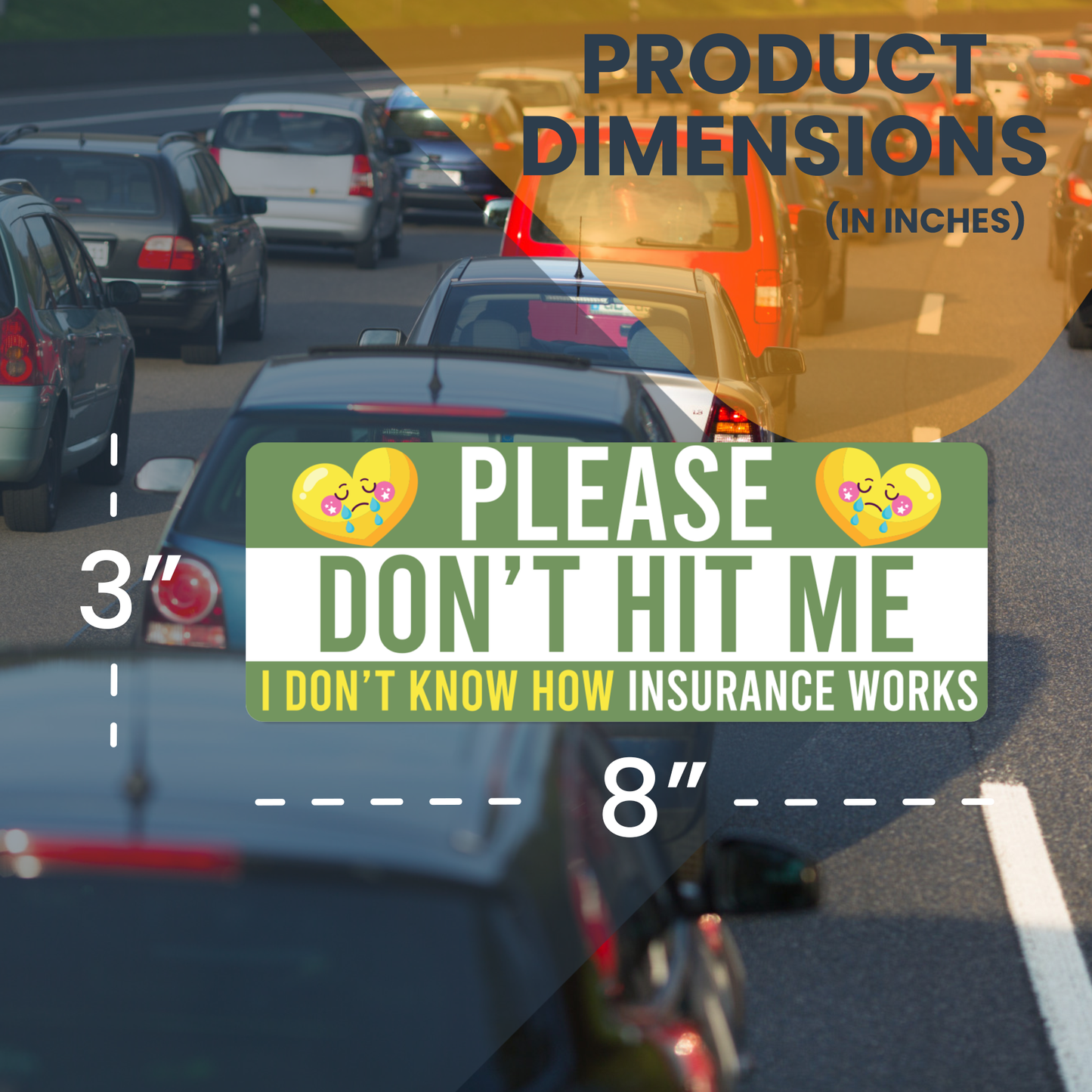 Magnet Me Up Please Don't Hit Me, I Don't Know How Insurance Works, 2 Pack
