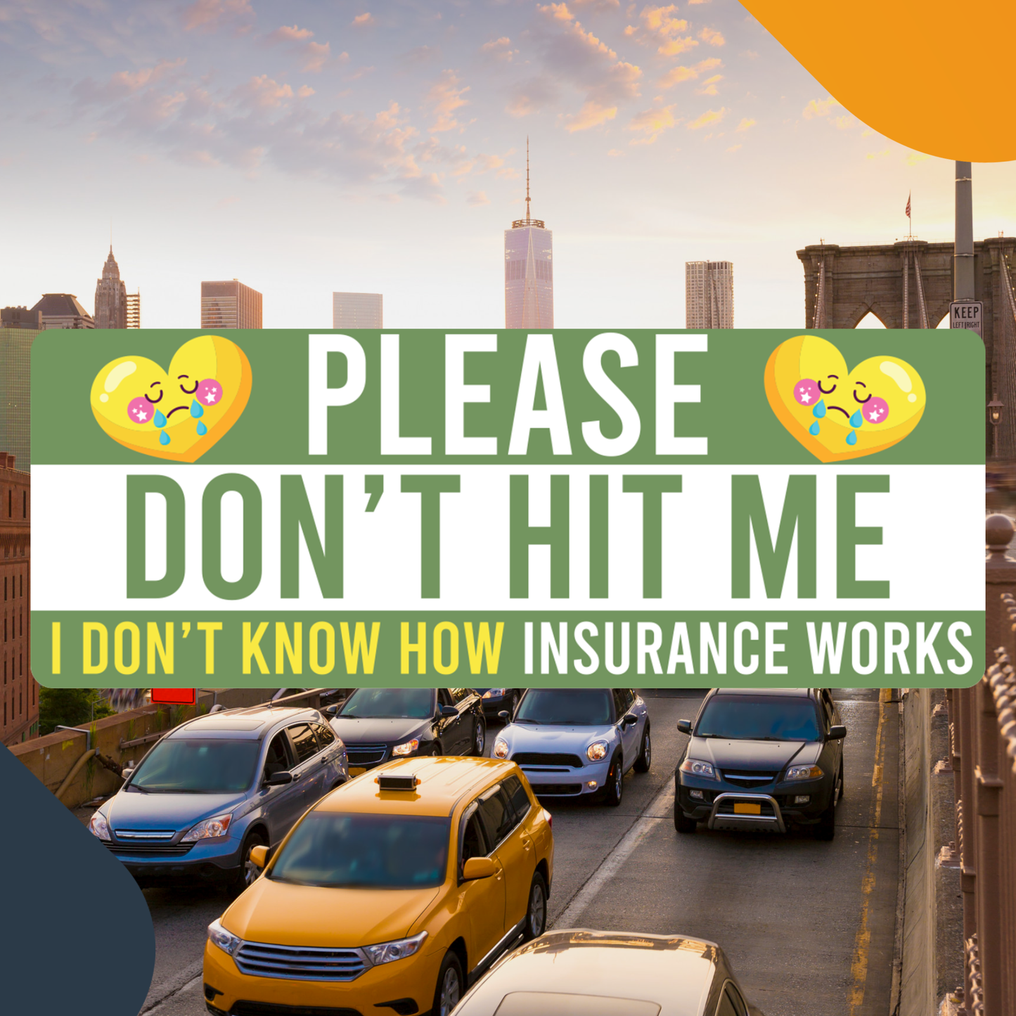 Magnet Me Up Please Don't Hit Me, I Don't Know How Insurance Works, 2 Pack