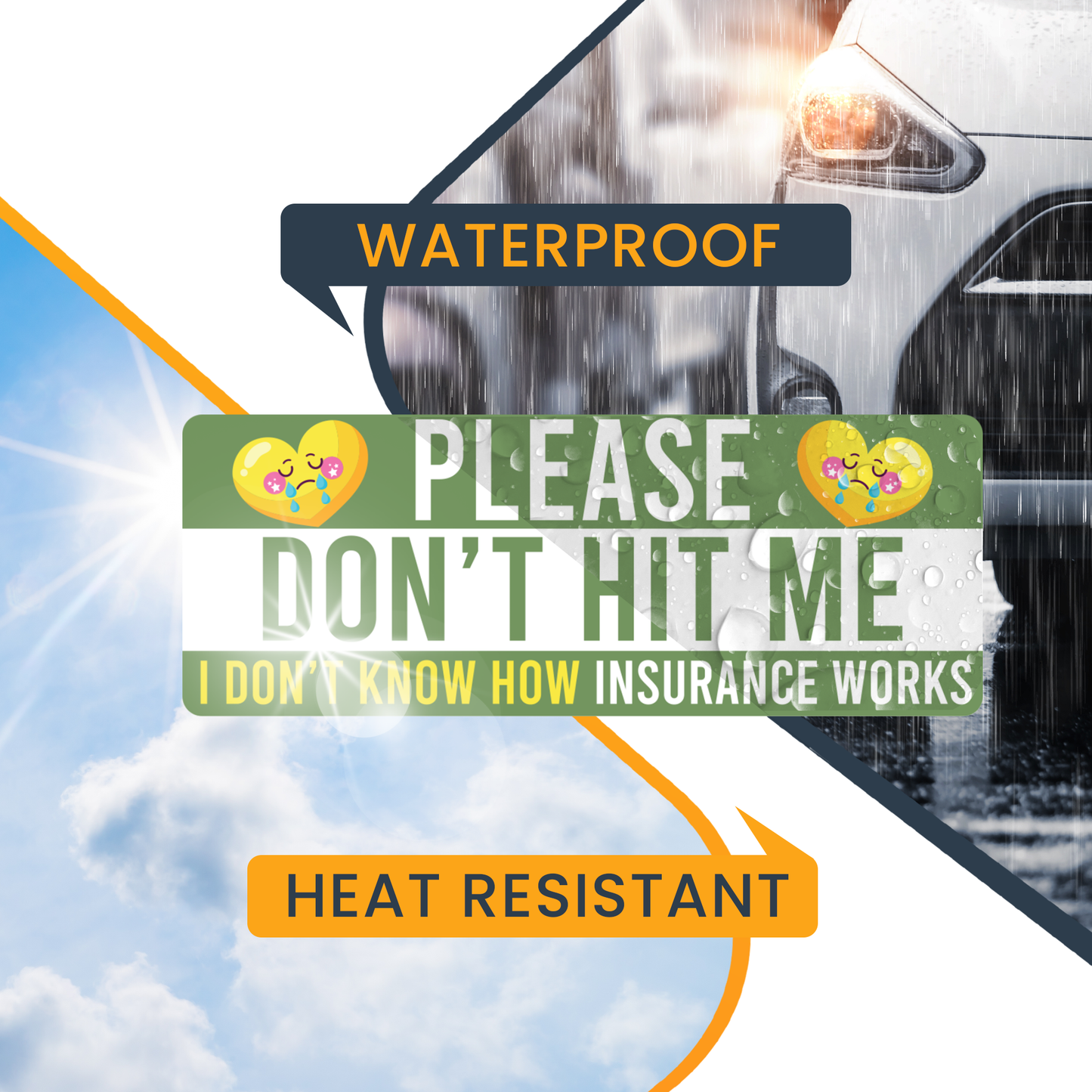 Magnet Me Up Please Don't Hit Me, I Don't Know How Insurance Works, 2 Pack