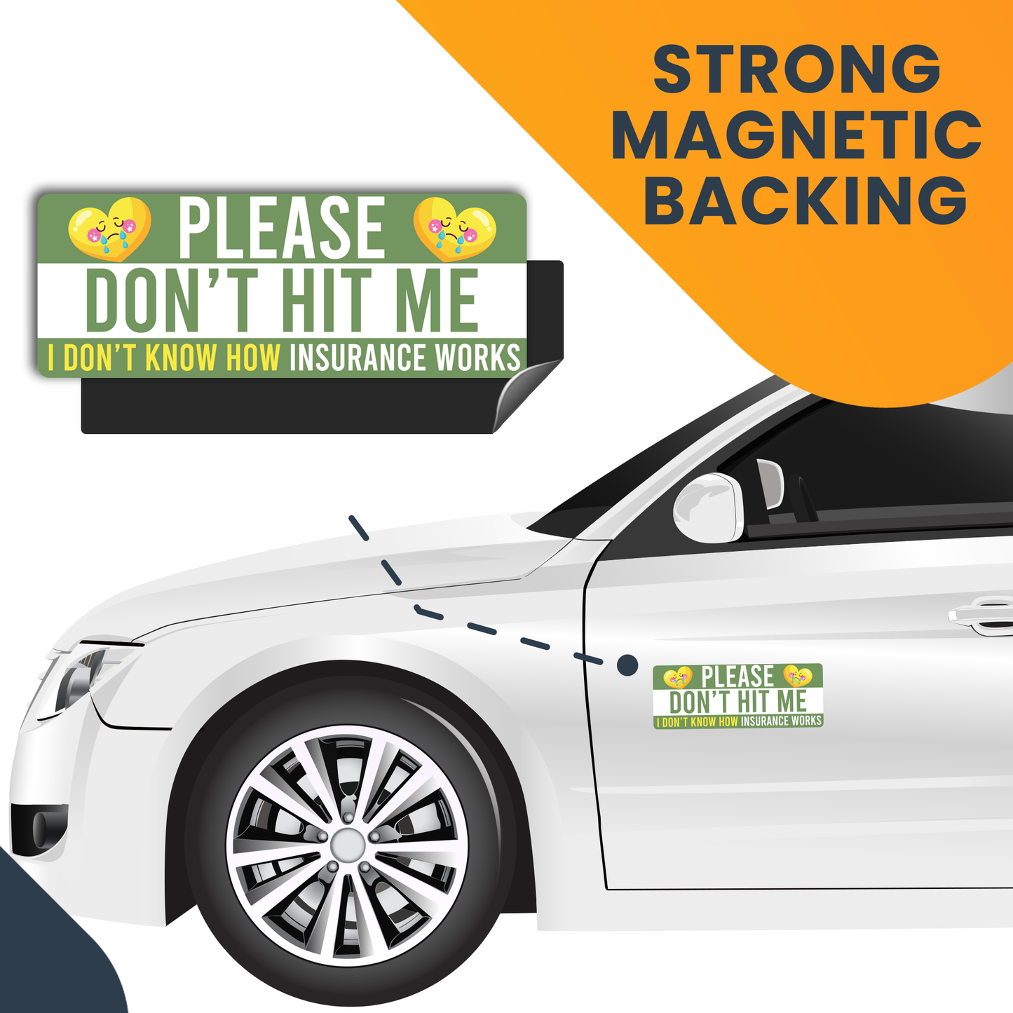 Magnet Me Up Please Don't Hit Me, I Don't Know How Insurance Works, 2 Pack