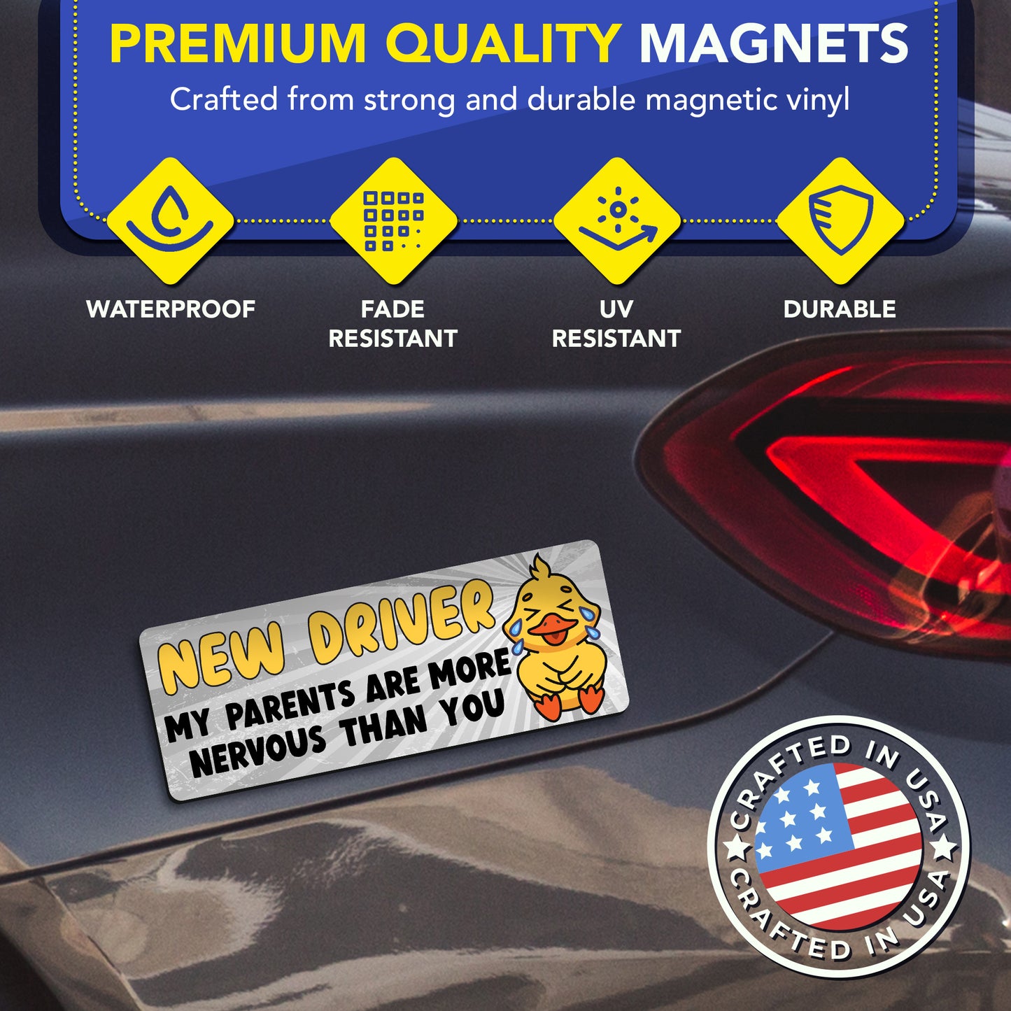 Magnet Me Up New Driver My Parents are More Nervous Than You, 3x8, 2 Pack