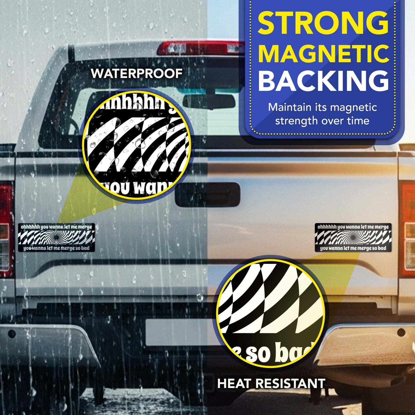 Magnet Me Up Ohhhhh You Wanna Let Me Merge Car Magnet, 3x8 Inch, 2 Pack