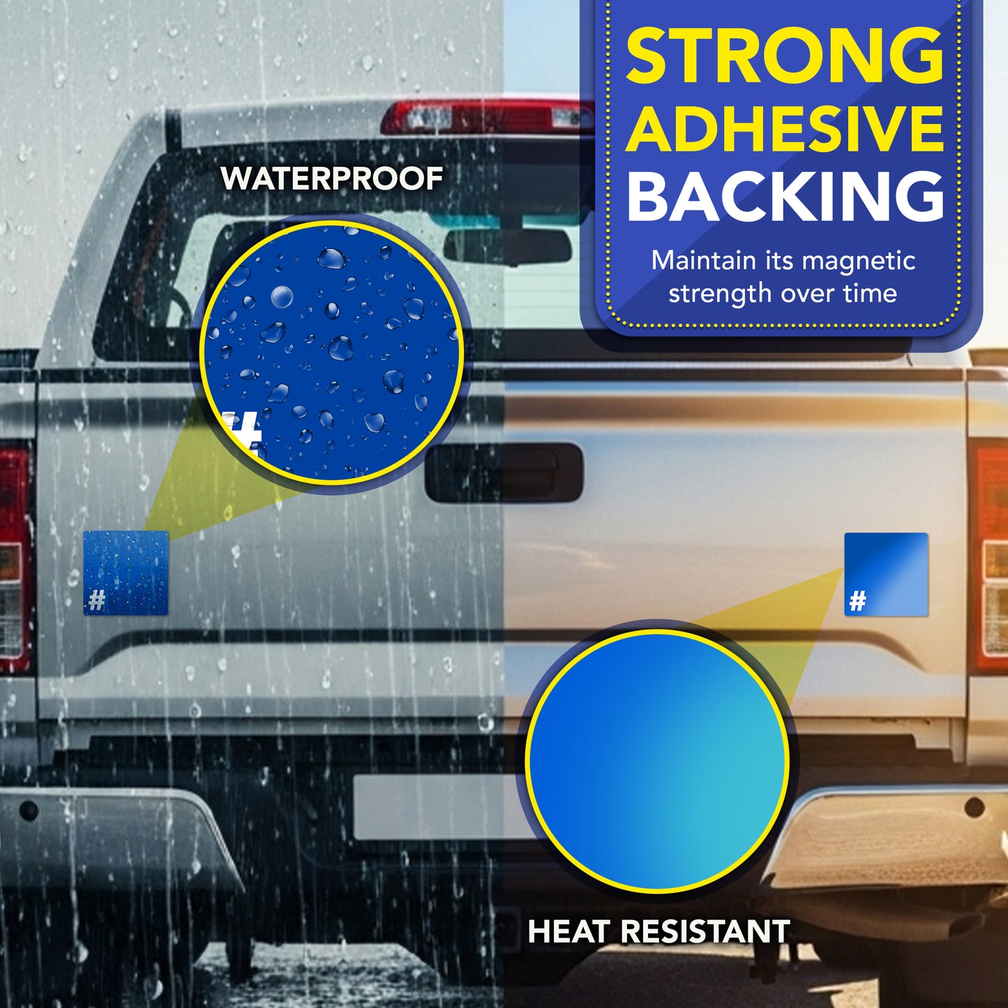 Magnet Me Up 5x5 Inch Blue Square Alliance Automotive Magnet Decal, Anti-Hate Awareness Support Magnet, Full-Color UV Printed, Weatherproof, Durable Vehicle & Refrigerator Magnet, Made in USA