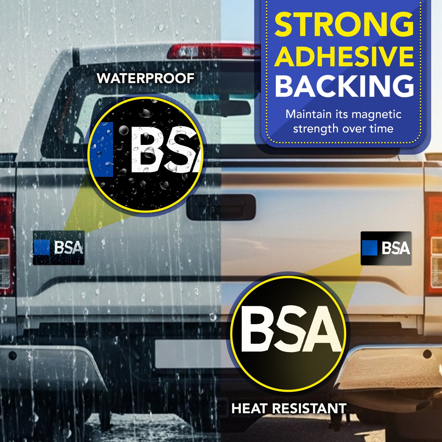 Magnet Me Up 4x6 Inch BSA Blue Square Alliance Automotive Magnet Decal, Anti-Hate Awareness Support Magnet, Full-Color UV Printed, Weatherproof, Durable Vehicle & Refrigerator Magnet, Made in USA
