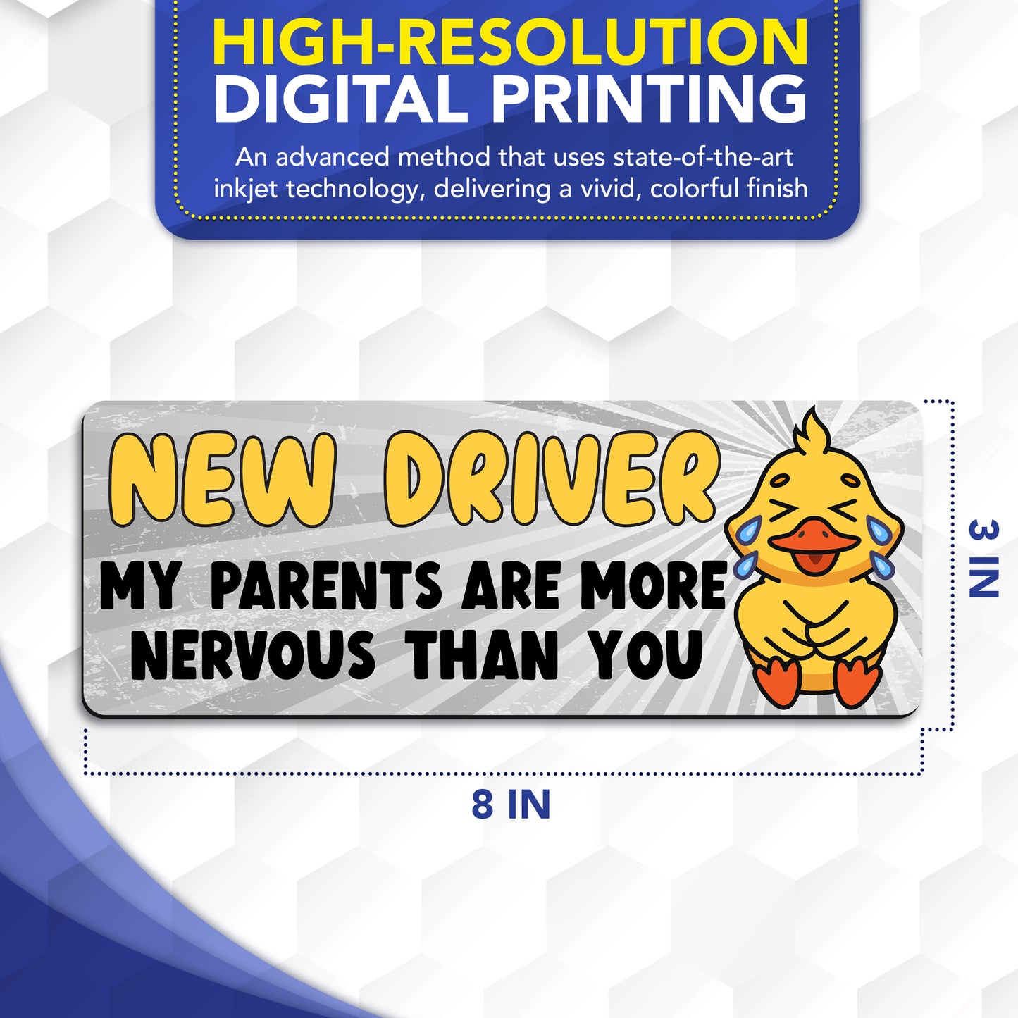 Magnet Me Up New Driver My Parents are More Nervous Than You, 3x8, 2 Pack