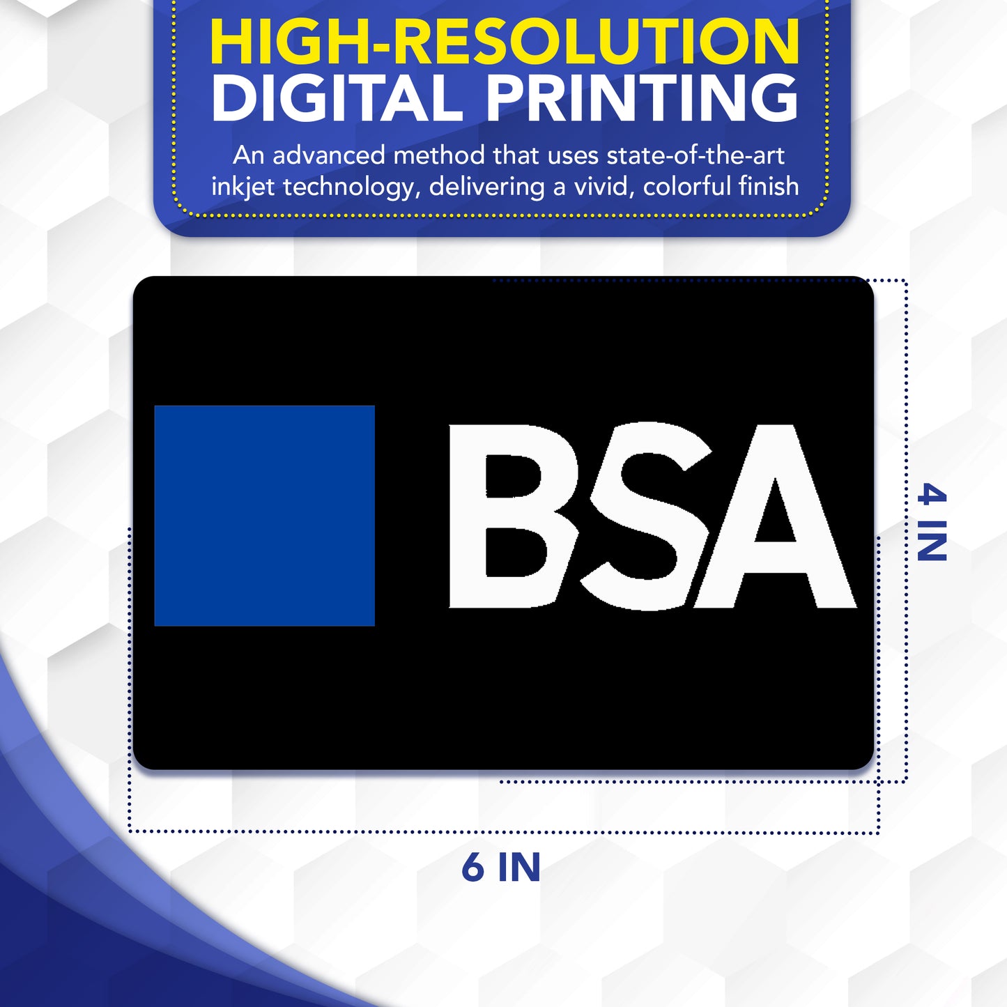 Magnet Me Up 4x6 Inch BSA Blue Square Alliance Automotive Magnet Decal, Anti-Hate Awareness Support Magnet, Full-Color UV Printed, Weatherproof, Durable Vehicle & Refrigerator Magnet, Made in USA
