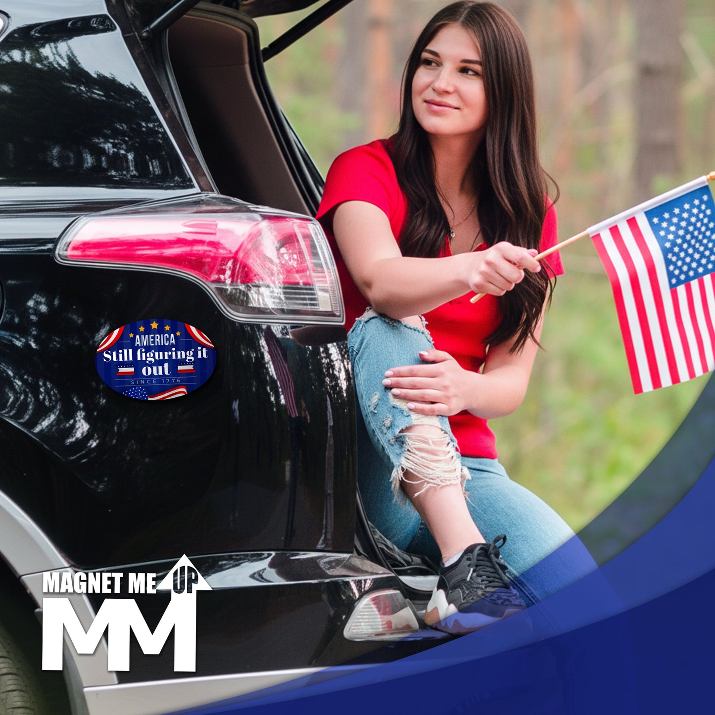 Magnet Me Up Still Figuring It Out Since 1776 Car Magnet 4" x 6" - Magnetic Decal for Cars, Trucks and SUVs, 1776 2026 USA 250th Anniversary Semiquincentennial Decor, UV-Printed, Crafted in USA