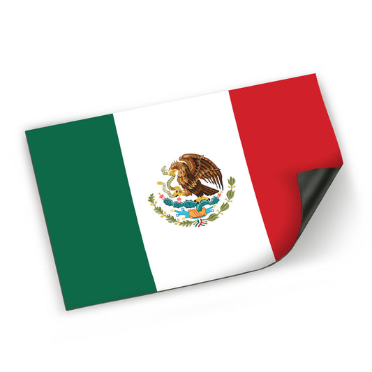 Magnet Me Up Mexico Mexican Flag Car Magnet - 3x5 Inches - UV Printed Vinyl - Weatherproof, Durable Magnetic Decal - Patriotic Mexico Car Accessory - Fridge, Locker, Made in USA