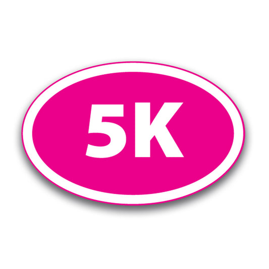 Magnet Me Up 5K Marathon Inverted Pink Oval Car Magnet 4x6 Inches, Heavy Duty Duty Automotive Magnet for car Truck SUV