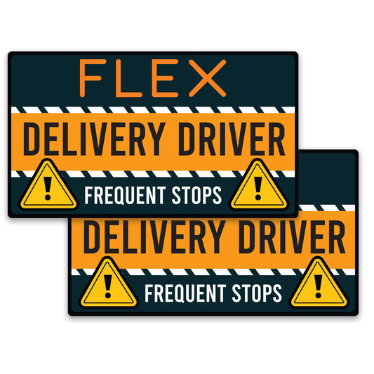 Magnet Me Up Flex Delivery Driver Automotive Magnet Decal, 2 Pack, 8x4.5 inches, Automotive Magnet for Car, Truck, SUV, Vehicle Safety Sign for Flex Delivery Driver, Crafted in USA