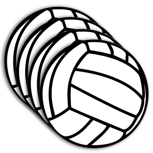 Magnet Me Up Volleyball Sports Magnet Decal, 5 Inch Round, 4 Pack, Goal Getter, Automotive Magnet for Car, Truck, Van, SUV, Lockers, Fridge