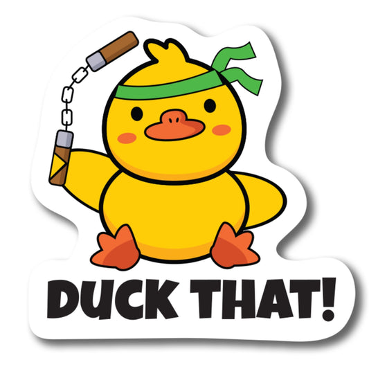 Magnet Me Up Duck That! Crazy Cute Duck Magnet Decal, 6x4 Inches, Heavy Duty Automotive for Car, Truck, Refrigerator, Or Any Other Magnetic Surface, Funny Gag Joke Gift, Crafted in USA