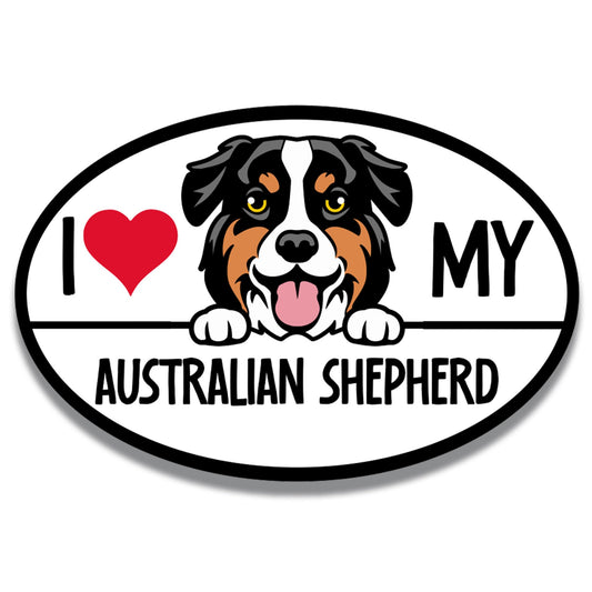 Magnet Me Up Australian Shepherd Dog Breed Car Magnet Decal, 4x6 inches, Cute Peeking Dog Car Accessories, Magnetic Vinyl for Car, Truck, Express Affection for Aussie Lover, Made in USA