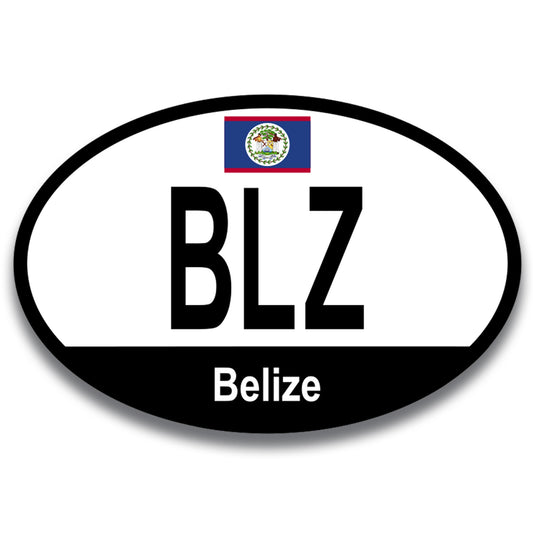 Magnet Me Up Belize Belizeans Euro Oval Magnet Decal, 4x6 Inches, Heavy Duty for Car, Truck, SUV, Or Any Other Magnetic Surface