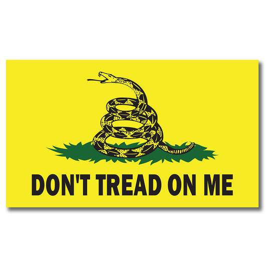 Magnet Me Up Don't Tread on Me Gadsden Flag Car Magnet Decal, 7x12 Inches, Yellow, Green and Black, Heavy Duty Automotive Magnet for Car Truck SUV