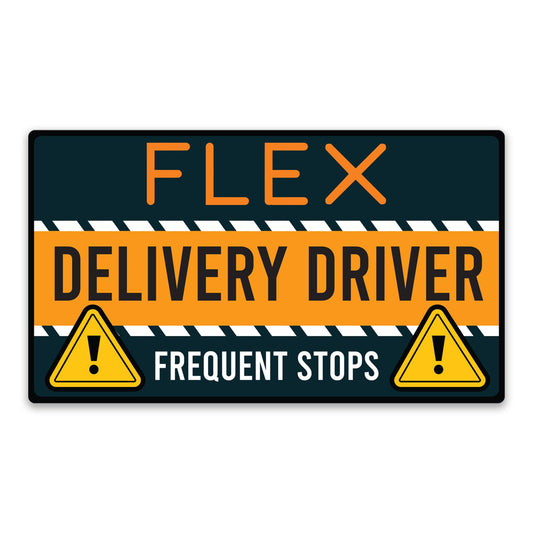 Magnet Me Up Flex Delivery Driver Automotive Magnet Decal, 8x4.5 inches, Automotive Magnet for Car, Truck, SUV, Vehicle Safety Sign for Flex Delivery Driver, Crafted in USA
