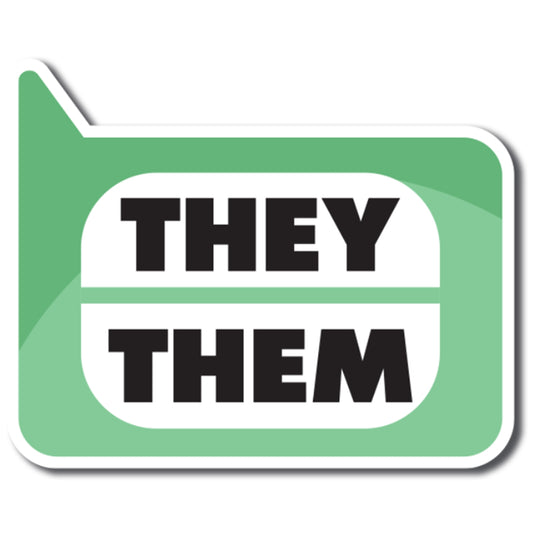Magnet Me Up Pronoun They Them Magnet Decal, 4x5 inch, Heavy Duty Automotive Magnet for Car, Truck, SUV Or Any Magnetic Surface, in Support of Transgender and Self Expression