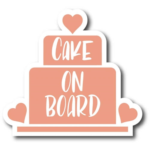 Magnet Me Up 'Cake On Board 5x5.5 Cake Car Magnet Decal, Heavy Duty for Car Truck SUV -