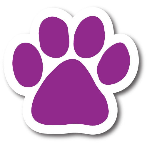 Blank Purple Pawprint Car Magnet By Magnet Me Up 5" Paw Print Auto Truck Decal Magnet …