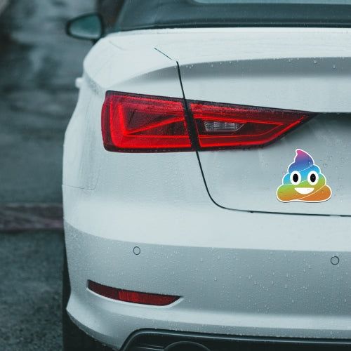 Rainbow Poop Emoticon Magnet Decal Perfect for Car or Truck …