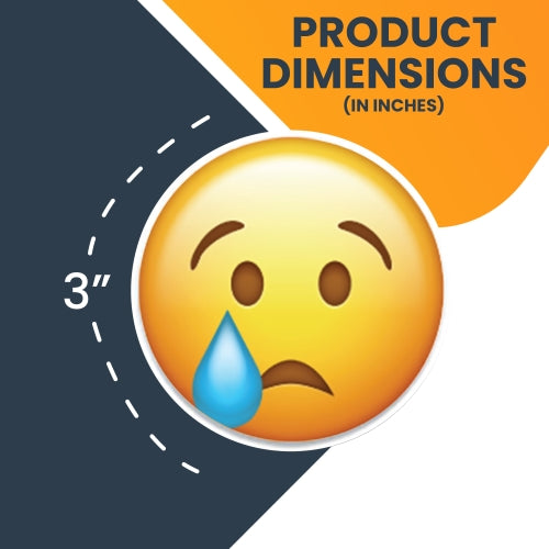 Magnet Me Up Today's Mood Sad Emoticon Magnet Decal Variety Pack, One 3.5x4 Inch Mood Board and Five 3 Inch Mini Emoticons, Cute Decorative Magnet For Refrigerator, Or Any Other Magnetic Surface