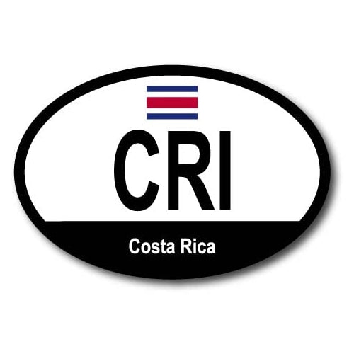Magnet Me Up Costa Rican Costa Rica Euro Oval Magnet Decal, 4x6 Inches, Heavy Duty for Car, Truck, SUV, Or Any Other Magnetic Surface