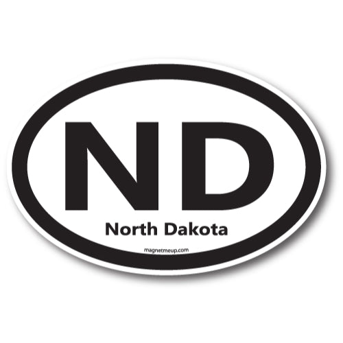 ND North Dakota Car Magnet 4x6" US State Oval Refrigerator Locker SUV Heavy Duty Waterproof… …