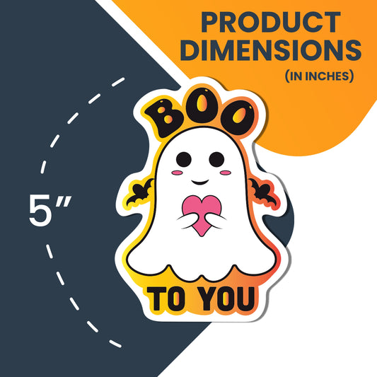 Magnet Me Up Halloween Boo to You Spooky Funny Holiday Magnet Decal, 5x3.5 Inches, Heavy Duty Automotive Magnet for Car Truck SUV Or Any Other Magnetic Surface