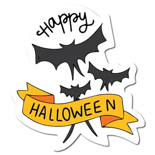 Magnet Me Up Happy Halloween Spooky Holiday Magnet Decal, 5x5 Inches, Heavy Duty Automotive Magnet for Car Truck SUV Or Any Other Magnetic Surface