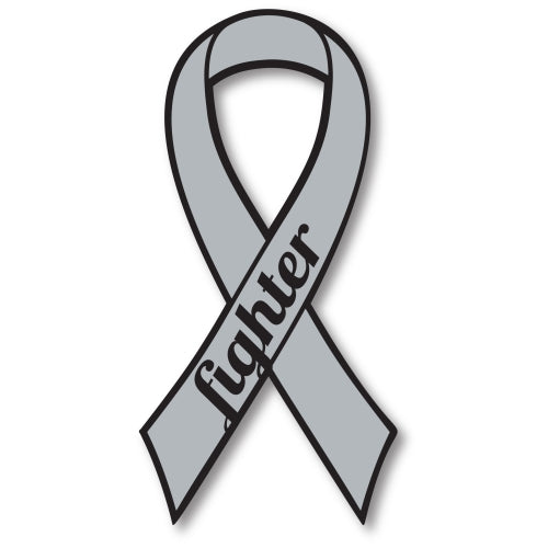 Grey Brain Cancer Fighter Ribbon Car Magnet Decal Heavy Duty Waterproof …