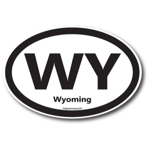 WY Wyoming Car Magnet 4X6" US State Oval Refrigerator Locker SUV Heavy Duty Waterproof… …