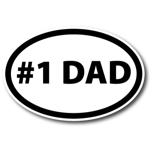 #1 Mom and #1 Dad Car Magnets - Combo Pack - 4 x 6 Oval Heavy Duty Magnets for Car Truck SUV Waterproof …
