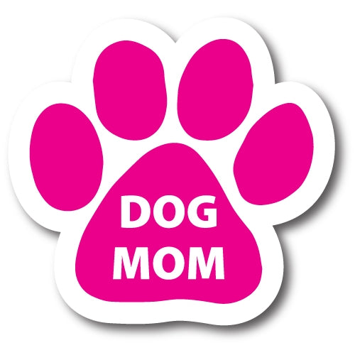 Magnet Me Up Dog Mom Pink Pawprint Car Magnet 5" Paw Print Auto Truck Decal Magnet …