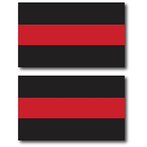 Thin Red Line 2PK Magnet Decal - 3 x 5 Heavy Duty for Car Truck SUV - in Support of Our Firefighters and Local Fire Departments