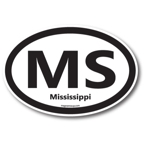 MS Mississipi Car Magnet 4x6" US State Oval Refrigerator Locker SUV Heavy Duty Waterproof… …