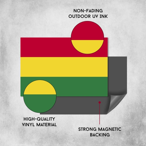 Bolivia Flag Car Magnet Decal - 4 x 6 Heavy Duty for Car Truck SUV …