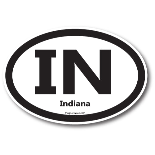 IN Indiana Car Magnet 4x6" US State Oval Refrigerator Locker SUV Heavy Duty Waterproof …