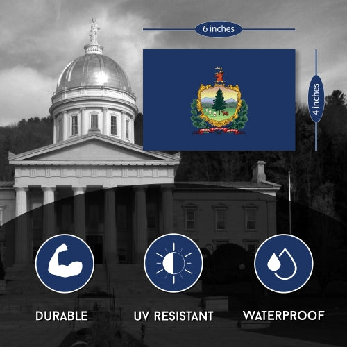 Vermont Car Magnet US State Flag Refrigerator Locker SUV Heavy Duty Waterproof… …