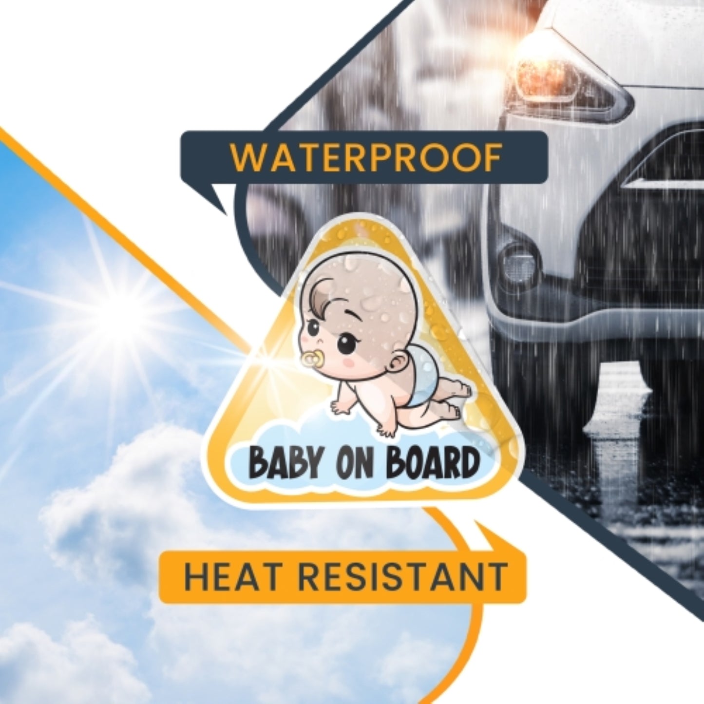 Magnet Me Up Boy Baby Babies On Board Magnet Decal, 5 inches, Heavy Duty Safety Automotive Magnet for Car Truck SUV Or Any Other Magnetic Surface