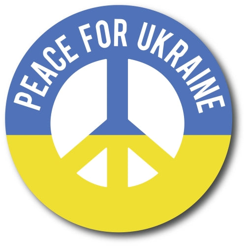 Magnet Me Up Peace for Ukraine Option B- 5" Round Magnet Heavy Duty for Car Truck SUV Waterproof