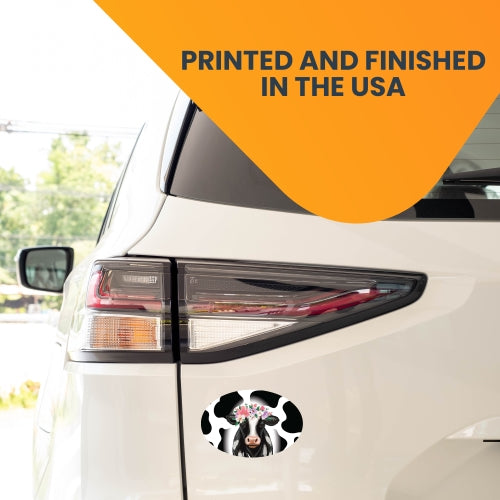 Magnet Me Up Cow Print Magnet Decal, 4x6 Inches, Heavy Duty Automotive Magnet for Car Truck SUV