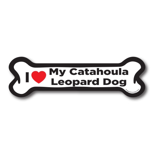 Magnet Me Up I Love My Catahoula Leopard Dog Dog Bone Car Magnet - 2x7 Dog Bone Auto Truck Decal Magnet …