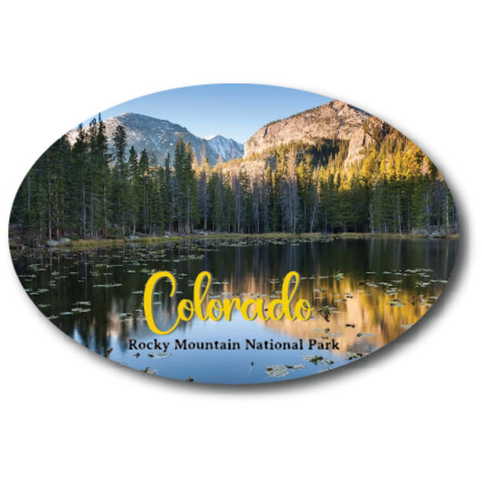 Magnet Me Up Colorado Rocky Mountain National Park Scenic Oval Magnet Decal, 4x6 Inch, Heavy Duty Automotive Magnet for Car, Truck or SUV for Nature Enthusiasts, Made in USA