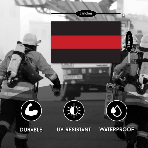 Thin Red Line Magnet Decal - 3 x 5 Heavy Duty for Car Truck SUV - in Support of Our Firefighters and Local Fire Departments